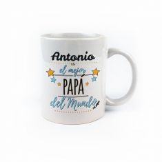 Taza cerámica personalizada (Nombre) es el mejor Papá del mundo