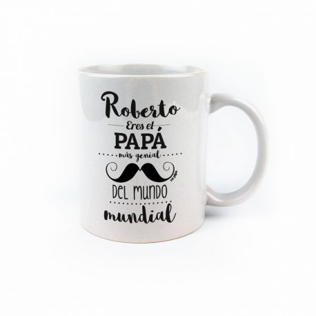 Taza cerámica Mi Papá y yo somos la Bomba