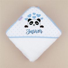 Capa de baño Panda Azul Personalizada