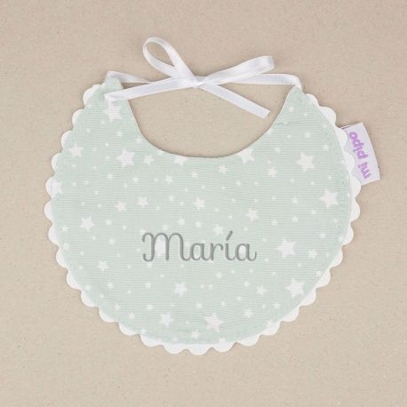 Bib Piqué Birth Beige  Personalized