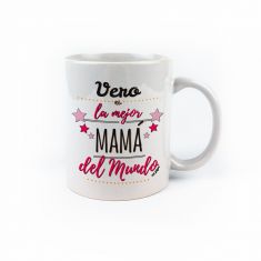 Taza cerámica Mamá la mejor mamá del mundo personalizada