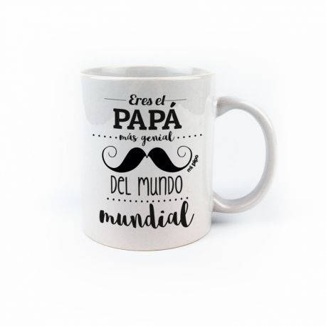 Taza cerámica Mi Papá y yo somos la Bomba