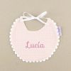 Bib Piqué Birth Gray-Dots Personalized