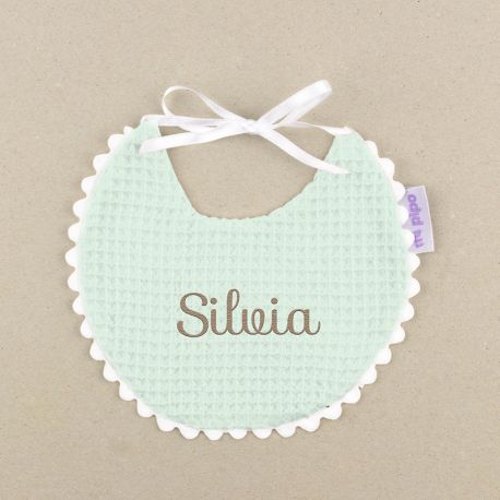 Bib Piqué Birth Beige  Personalized