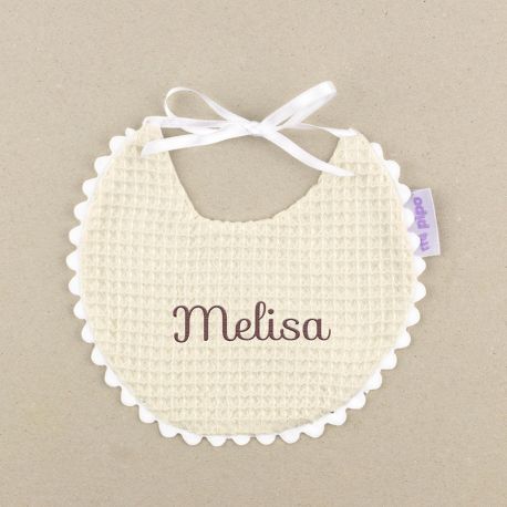 Bib Piqué Birth Pink Personalized