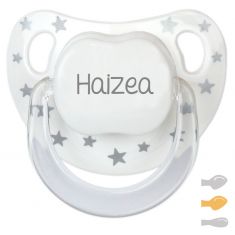 White Baby chic Personalized Pacifier