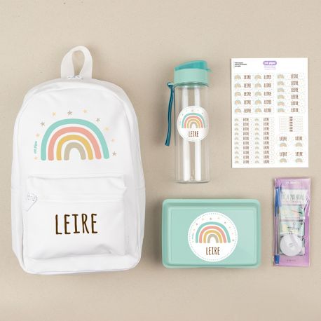 Personalized Pink "Bag to school" pack