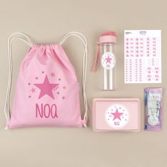 Personalized Pink "Bag to school" pack