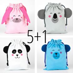 PROMO Saquitos Zoo no personalizados, compra 5 y te regalamos 1