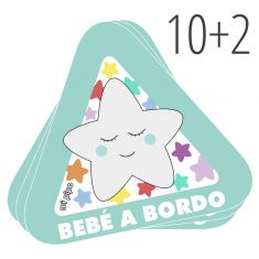 PROMO Pegatina para coche Bebe a Bordo Estrella, compra 10 y te regalamos 2