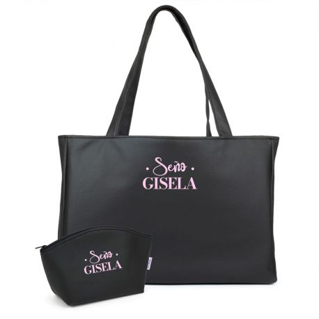 Bolso algodón orgánico personalizado (nombre niño/a) corazón Mamá