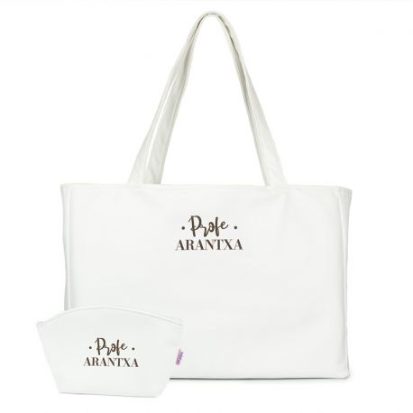 Bolso algodón orgánico personalizado (nombre niño/a) corazón Mamá