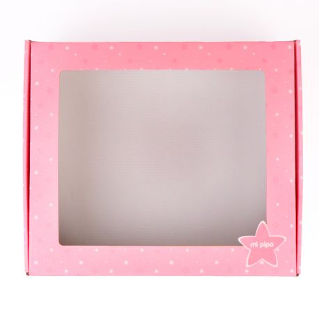 Boxes with widow of pink color with dots 4u