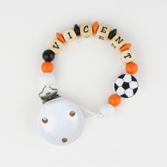 Wood chain Football Valencia Personalized
