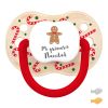 Baby Christmas Customizable Pacifier Name + Christmas Star Apple 