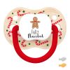 Chupete New Classic Deco Navidad Beige Bastones, Feliz Navidad
