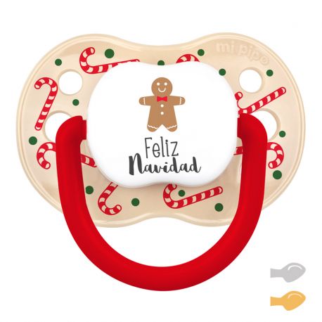 Baby Christmas Customizable Pacifier Name + Christmas Star Apple 