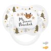 Baby Christmas Customizable Pacifier Name + Christmas Star Apple 