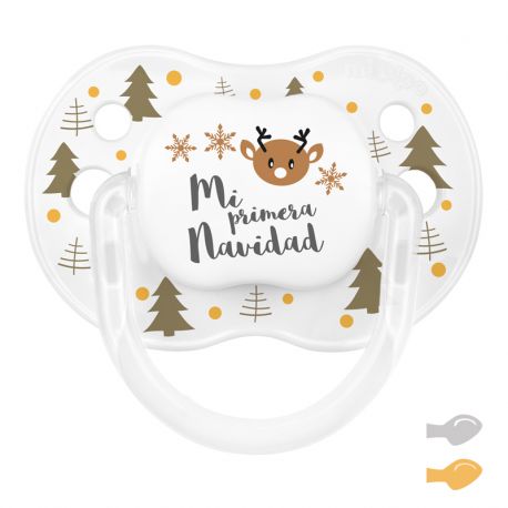 Baby Christmas Customizable Pacifier Name + Christmas Star Apple 