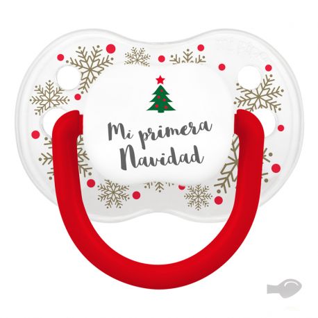 Chupete New Classic Deco Navidad Cristal Copos, Mi primera Navidad
