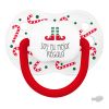 Baby Christmas Customizable Pacifier Name + Christmas Star Apple 