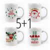 PROMO Tazas Navidad no personalizada, compra 5 y te regalamos 1