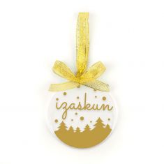 Bola Oro Navidad metacrilato Personalizada, elige diseño