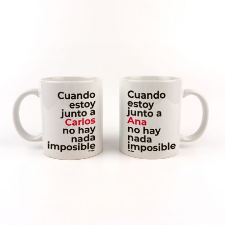 Taza cerámica Mi Papá y yo somos la Bomba