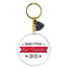 Keychain Simple Shape Star Blue Personalized 