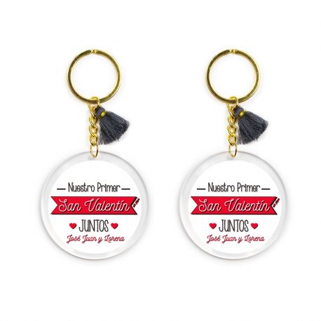 Keychain Simple Shape Star Blue Personalized 