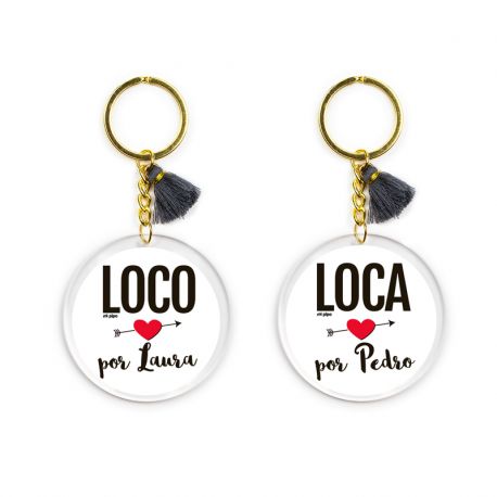 Keychain Simple Shape Star Blue Personalized 