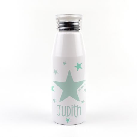 Botella Aluminio Estrella Menta 500ml Personalizada