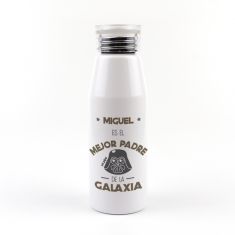 Botella Aluminio personalizada (Nombre) es el mejor Padre de la Galaxia