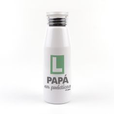 Botella Aluminio Divertida Papá en Prácticas