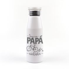Botella Aluminio Divertida Soy un Papá Ciclista