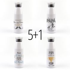 PROMO Botella Aluminio especial Papá, compra 5 y te regalamos 1