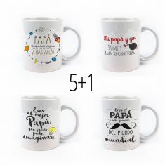 PROMO Taza cerámica especial Papá, compra 5 y te regalamos 1