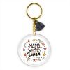 Keychain Simple Shape Star Blue Personalized 