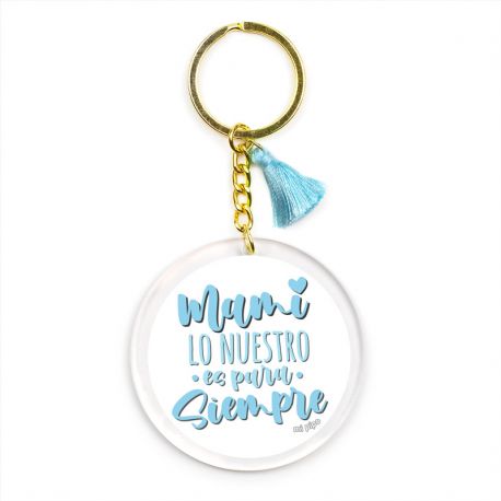 Keychain Simple Shape Star Blue Personalized 