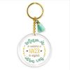 Keychain Simple Shape Star Blue Personalized 