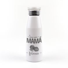 Botella Aluminio divertida Soy una Mamá fitness