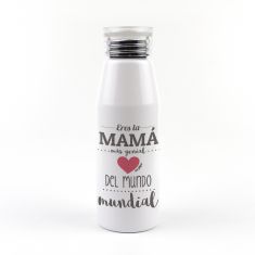 Botella Aluminio divertida Eres la Mamá mas genial del Mundo mundial