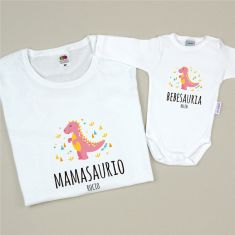 Pack 2 Prendas Personalizadas Mamasaurio, Hijasaurio