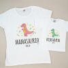 Pack 2 Prendas Personalizadas Mamasaurio, Hijosaurio o Bebesaurio