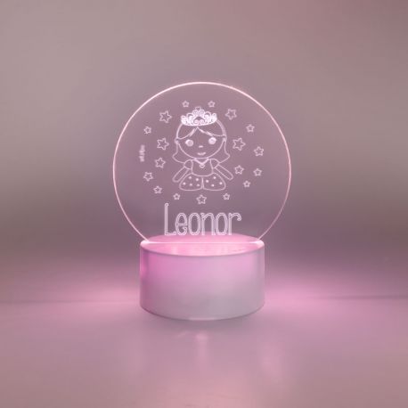 Lámpara redonda Unicornio personalizada