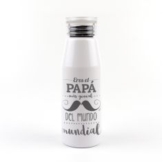 Botella Aluminio Eres el Papá mas genial del Mundo mundial no personalizada