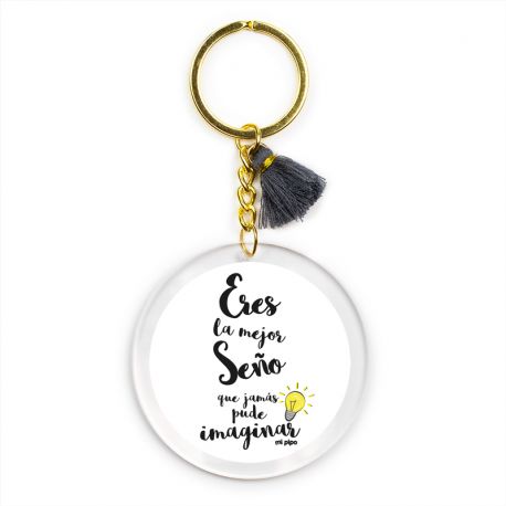 Keychain Simple Shape Star Blue Personalized 