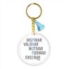 Keychain Simple Shape Star Blue Personalized 