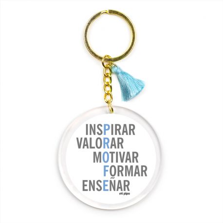 Keychain Simple Shape Star Blue Personalized 