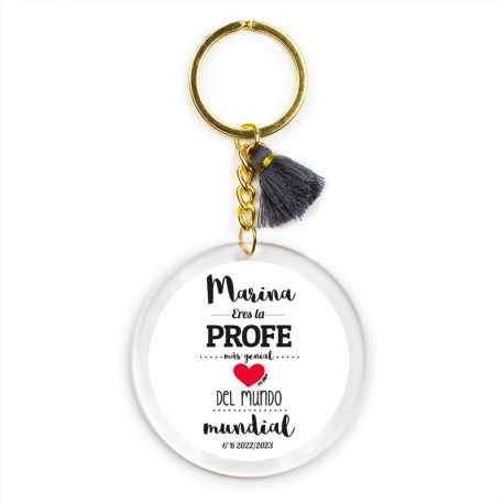 Keychain Simple Shape Star Blue Personalized 